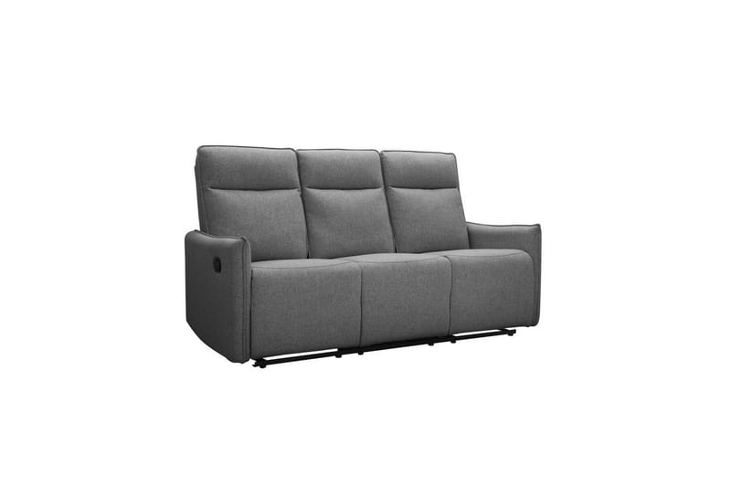 Reclinersofa uden hjørne Loft24 3-personers sofa Loft24 Lugo Grå 100% polyester - Møbler - Sofaer - Recliner sofaer - 3 personers biograsofa & reclinersofa