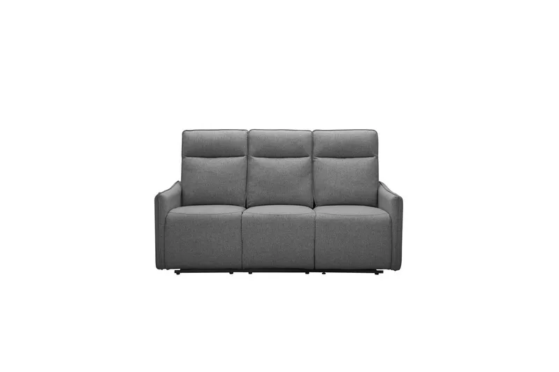 Reclinersofa uden hjørne Loft24 3-personers sofa Loft24 Lugo Grå 100% polyester, undefined