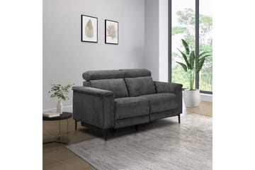 Reclinersofa uden hjørne Loft24 Lund reclinersofa 2-personers Grå - Møbler - Sofaer - Recliner sofaer - 2 personers biografsofa & reclinersofa