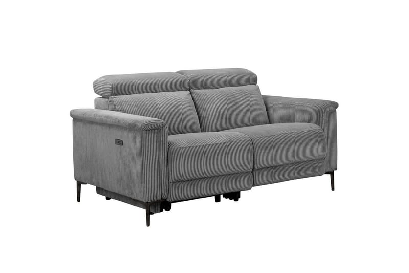 Reclinersofa uden hjørne Loft24 Lund reclinersofa 2-personers Lightgrey - Møbler - Sofaer - Recliner sofaer - 2 personers biografsofa & reclinersofa