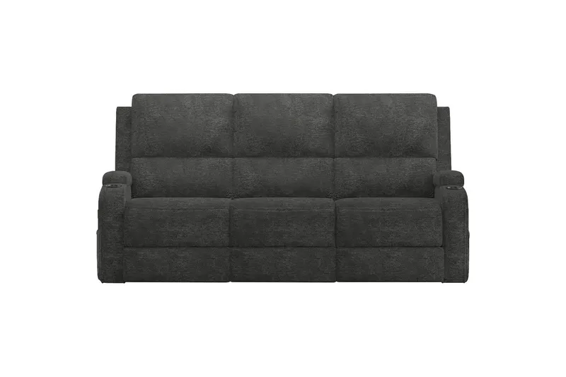 Reclinersofa uden hjørne Loft24 Sofa 3-personers Loft24 Dallas Grå Belfast-stof, undefined