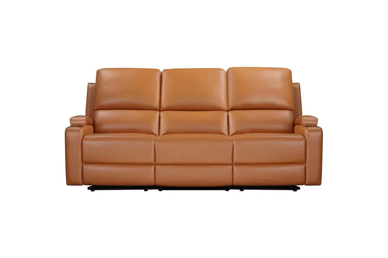 Reclinersofa uden hjørne Loft24 Sofa 3-personers Loft24 Dallas Brun Kunstlæder - Møbler - Sofaer - Recliner sofaer - 3 personers biograsofa & reclinersofa