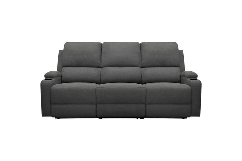 Reclinersofa uden hjørne Loft24 Sofa 3-personers Loft24 Dallas Grå Belfast-stof - Møbler - Sofaer - Recliner sofaer