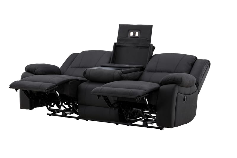 Reclinersoffa med hörn Comfort Living Black - Møbler - Sofaer - Recliner sofaer