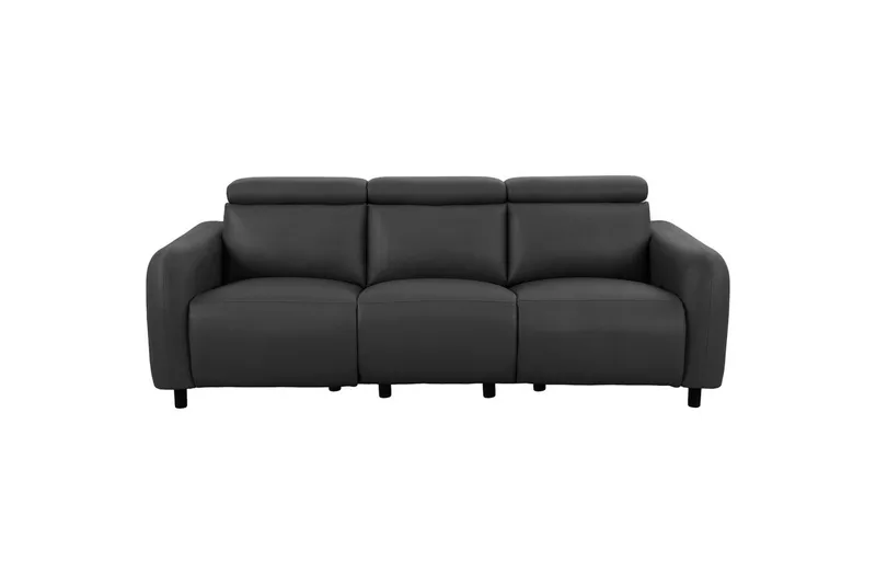 Skaane 3-personers Rektangulær Reclinersofa 229 cm i Læder, Grå