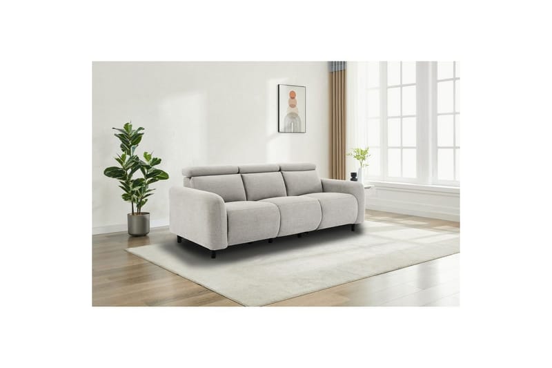 Skaane Reclinersofa 3-sæde - Grå - Møbler - Sofaer - Recliner sofaer - 3 personers biograsofa & reclinersofa