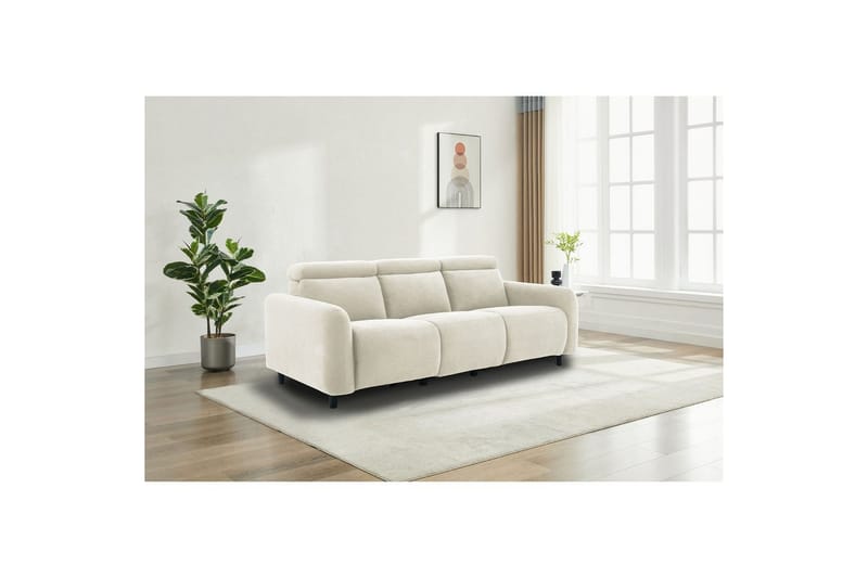 Skaane Reclinersofa 3-sæde - Hvid - Møbler - Sofaer - Recliner sofaer - 3 personers biograsofa & reclinersofa