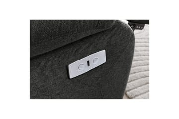 Sofa 2-sæders Lannilis Antracit, Stof/Træ/Metal - Antracit, Stof/Træ/Metal - Møbler - Sofaer - Recliner sofaer - 2 personers biografsofa & reclinersofa