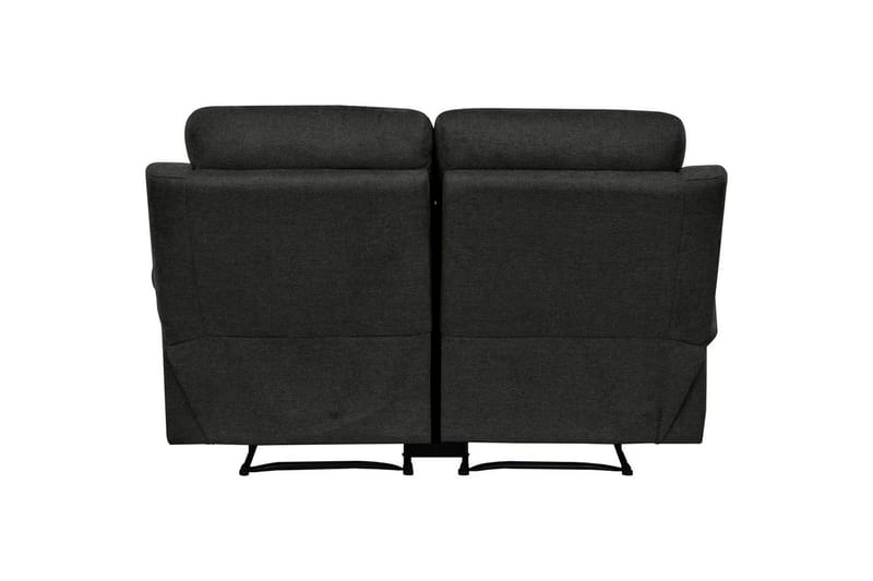 Sofa 2-sæders Lannilis Antracit, Stof/Træ/Metal - Antracit, Stof/Træ/Metal - Møbler - Sofaer - Recliner sofaer - 2 personers biografsofa & reclinersofa