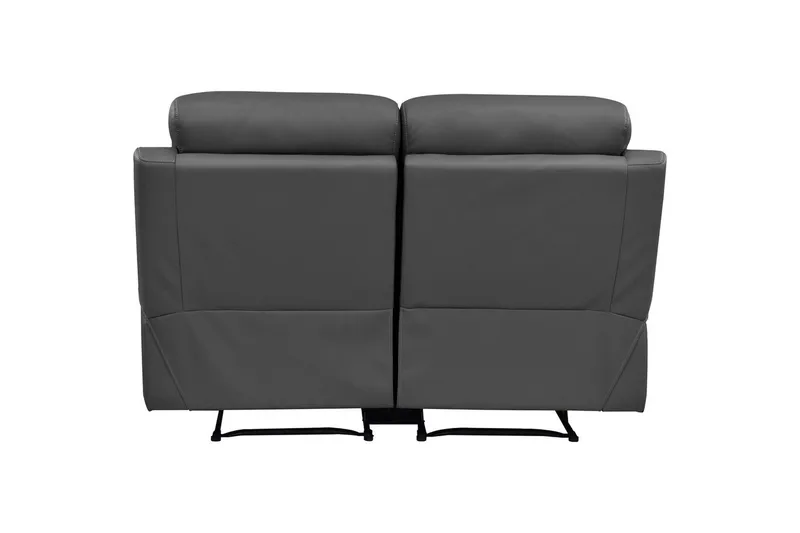 Sofa 2-sæders Lannilis Grå, PU/Træ/Metal - Grå, PU/Træ/Metal - Møbler - Sofaer - Recliner sofaer - 2 personers biografsofa & reclinersofa