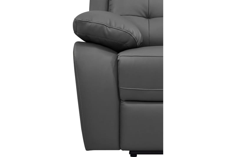Sofa 2-sæders Lannilis Grå, PU/Træ/Metal - Grå, PU/Træ/Metal - Møbler - Sofaer - Recliner sofaer - 2 personers biografsofa & reclinersofa