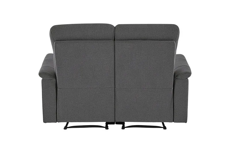 Sofa 2-sæders Southbrook Antracit, Stof/Træ/Metal, Manuel liggestol - Antracit, Stof/Træ/Metal, Manuel liggestol - Møbler - Sofaer - Recliner sofaer - 2 personers biografsofa & reclinersofa