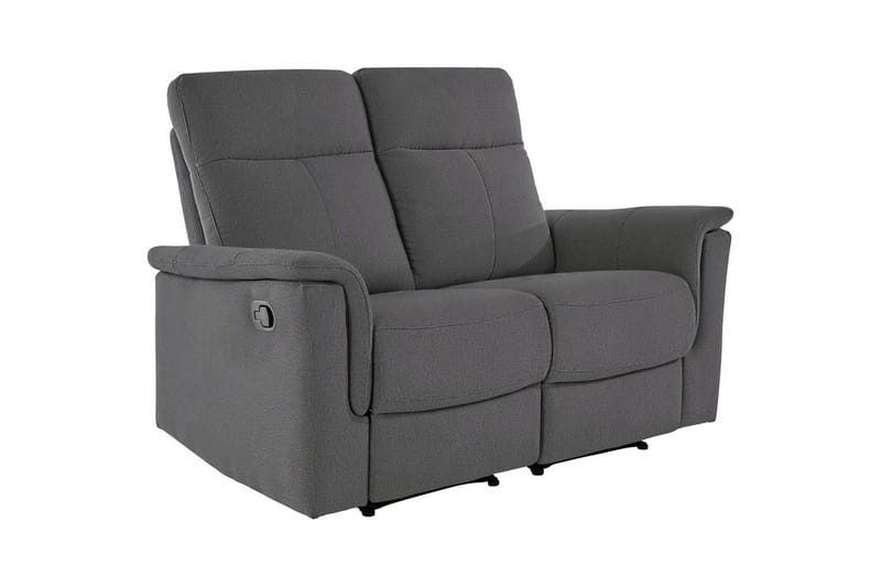 Sofa 2-sæders Southbrook Antracit, Stof/Træ/Metal, Manuel liggestol - Antracit, Stof/Træ/Metal, Manuel liggestol - Møbler - Sofaer - Recliner sofaer - 2 personers biografsofa & reclinersofa