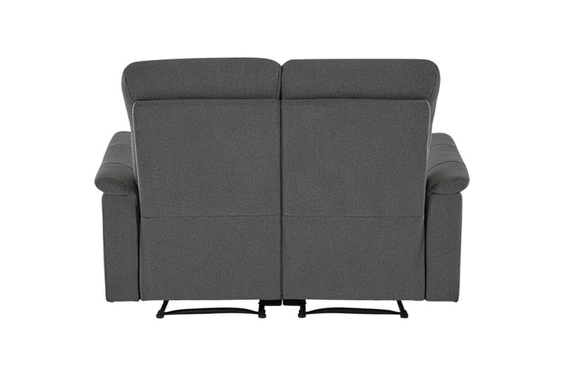 Sofa 2-sæders Southbrook Antracit, Stof/Træ/Metal, Manuel liggestol - Antracit, Stof/Træ/Metal, Manuel liggestol - Møbler - Sofaer - Recliner sofaer - 2 personers biografsofa & reclinersofa