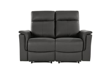 Sofa 2-sæders Southbrook Grå, PU/Træ/Metal, Manuel liggestol - Grå, PU/Træ/Metal, Manuel liggestol - Møbler - Sofaer - Recliner sofaer - 2 personers biografsofa & reclinersofa