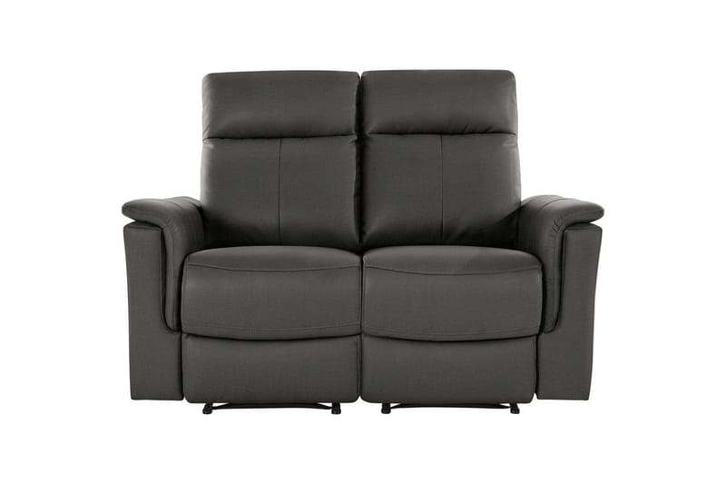 Sofa 2-sæders Southbrook Grå, PU/Træ/Metal, Manuel liggestol - Grå, PU/Træ/Metal, Manuel liggestol - Møbler - Sofaer - Recliner sofaer - 2 personers biografsofa & reclinersofa