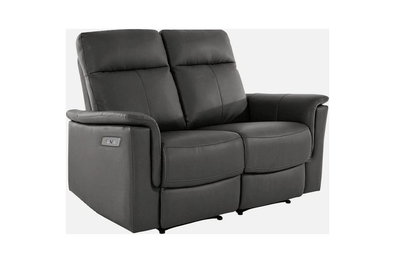 Sofa 2-sæders Southbrook Grå, PU/Træ/Metal, Elektrisk hvilestol, Grå, PU/Træ/Metal, Elektrisk hvilestol