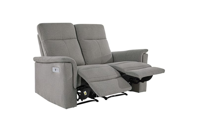 Sofa 2-sæders Southbrook Lys Grå, Stof/Træ/Metal, Elektrisk hvilestol - Lys Grå, Stof/Træ/Metal, Elektrisk hvilestol - Møbler - Sofaer - Recliner sofaer - 2 personers biografsofa & reclinersofa