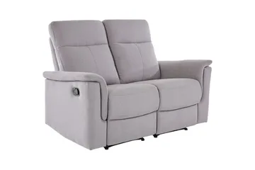 Sofa 2-sæders Southbrook Lys Grå, Stof/Træ/Metal, Manuel liggestol