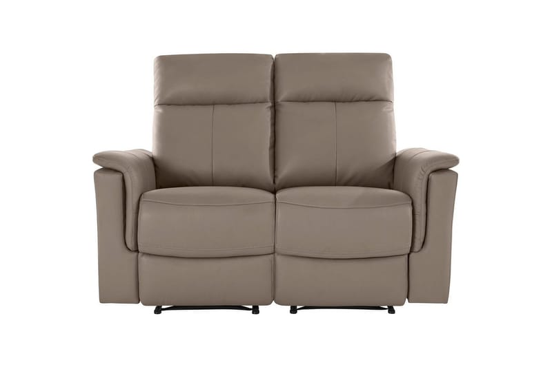 Sofa 2-sæders Southbrook Lys Grå, PU/Træ/Metal, Manuel liggestol - Lys Grå, PU/Træ/Metal, Manuel liggestol - Møbler - Sofaer - Recliner sofaer - 2 personers biografsofa & reclinersofa