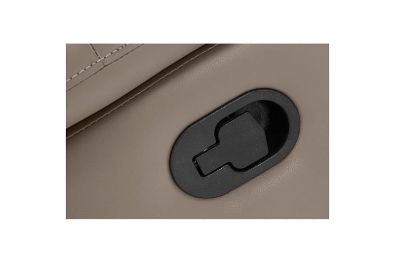 Sofa 2-sæders Southbrook Lys Grå, PU/Træ/Metal, Manuel liggestol - Lys Grå, PU/Træ/Metal, Manuel liggestol - Møbler - Sofaer - Recliner sofaer - 2 personers biografsofa & reclinersofa