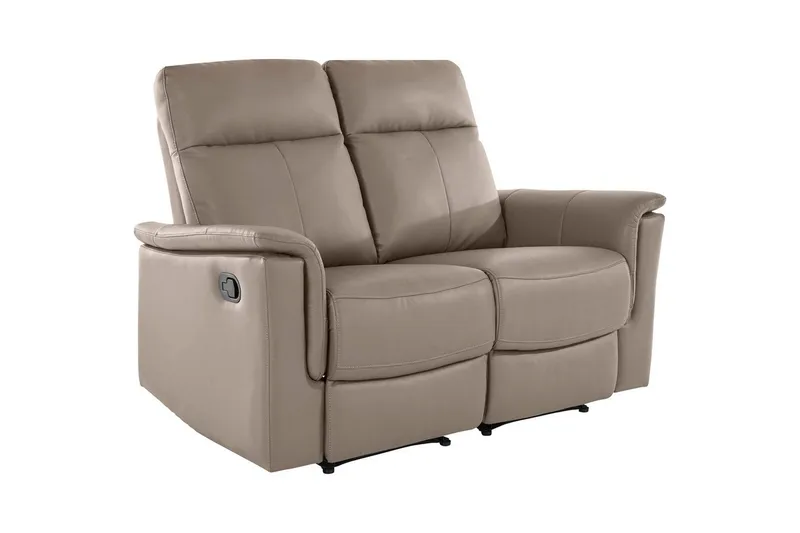 Sofa 2-sæders Southbrook Lys Grå, PU/Træ/Metal, Manuel liggestol, Lys Grå, PU/Træ/Metal, Manuel liggestol