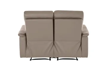 Sofa 2-sæders Southbrook Lys Grå, PU/Træ/Metal, Manuel liggestol - Lys Grå, PU/Træ/Metal, Manuel liggestol - Møbler - Sofaer - Recliner sofaer - 2 personers biografsofa & reclinersofa