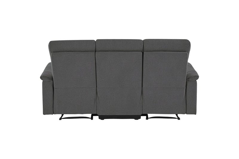 Sofa 3-sæders Southbrook Antracit, Stof/Træ/Metal, Manuel liggestol - Antracit, Stof/Træ/Metal, Manuel liggestol - Møbler - Sofaer - Recliner sofaer - 3 personers biograsofa & reclinersofa