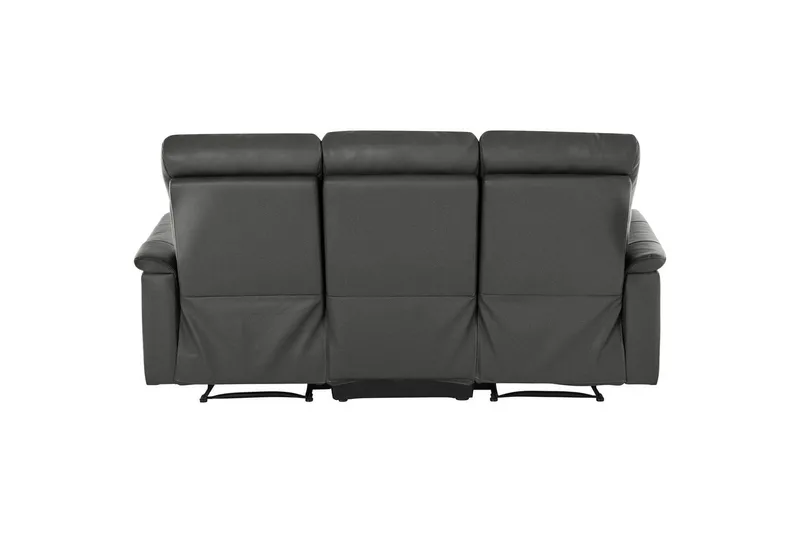 Sofa 3-sæders Southbrook Grå, PU/Træ/Metal, Elektrisk hvilestol - Grå, PU/Træ/Metal, Elektrisk hvilestol - Møbler - Sofaer - Recliner sofaer