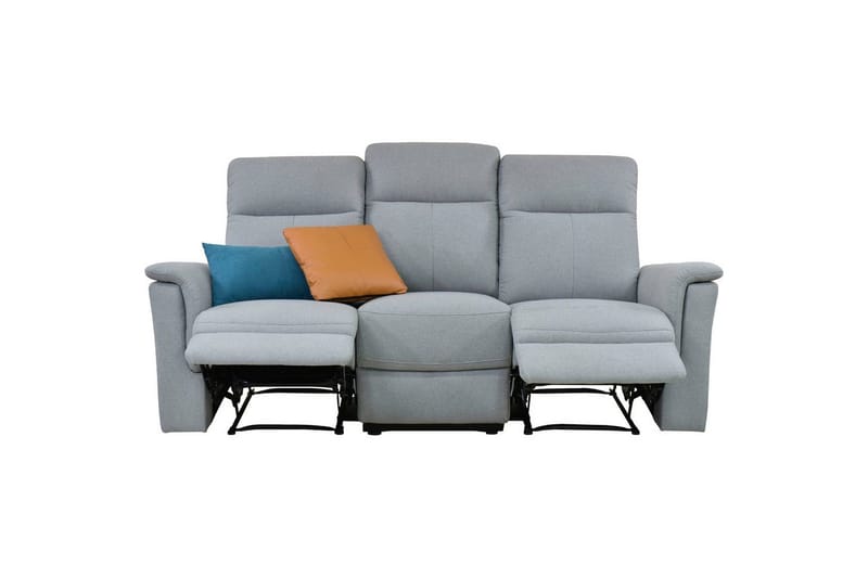 Sofa 3-sæders Southbrook Lys Grå, Stof/Træ/Metal, Elektrisk hvilestol - Lys Grå, Stof/Træ/Metal, Elektrisk hvilestol - Møbler - Sofaer - Recliner sofaer - 3 personers biograsofa & reclinersofa