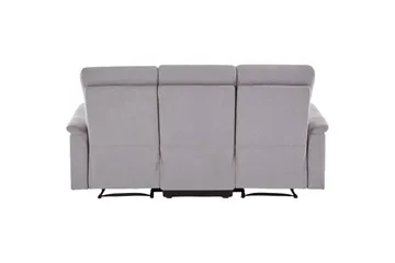 Sofa 3-sæders Southbrook Lys Grå, Stof/Træ/Metal, Manuel liggestol - Lys Grå, Stof/Træ/Metal, Manuel liggestol - Møbler - Sofaer - Recliner sofaer - 3 personers biograsofa & reclinersofa