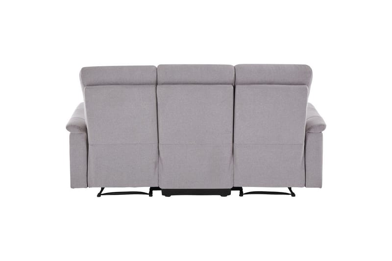 Sofa 3-sæders Southbrook Lys Grå, Stof/Træ/Metal, Manuel liggestol - Lys Grå, Stof/Træ/Metal, Manuel liggestol - Møbler - Sofaer - Recliner sofaer - 3 personers biograsofa & reclinersofa