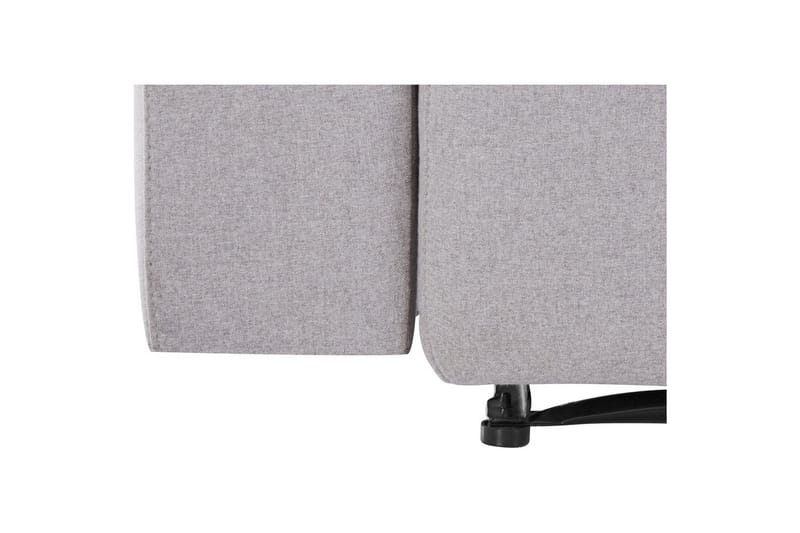 Sofa 3-sæders Southbrook Lys Grå, Stof/Træ/Metal, Manuel liggestol - Lys Grå, Stof/Træ/Metal, Manuel liggestol - Møbler - Sofaer - Recliner sofaer - 3 personers biograsofa & reclinersofa