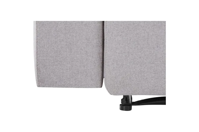 Sofa 3-sæders Southbrook Lys Grå, Stof/Træ/Metal, Manuel liggestol - Lys Grå, Stof/Træ/Metal, Manuel liggestol - Møbler - Sofaer - Recliner sofaer - 3 personers biograsofa & reclinersofa