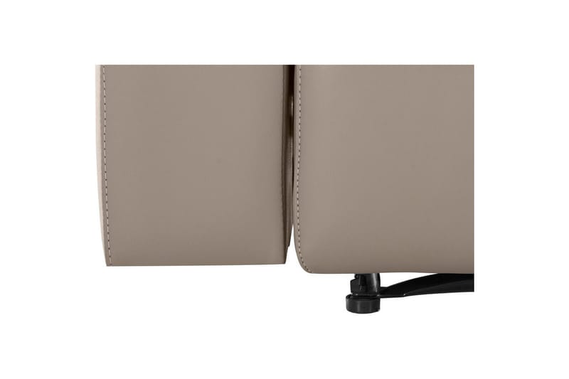 Sofa 3-sæders Southbrook Lys Grå, PU/Træ/Metal, Manuel liggestol - Lys Grå, PU/Træ/Metal, Manuel liggestol - Møbler - Sofaer - Recliner sofaer - 3 personers biograsofa & reclinersofa