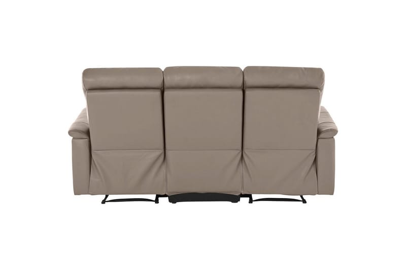 Sofa 3-sæders Southbrook Lys Grå, PU/Træ/Metal, Manuel liggestol - Lys Grå, PU/Træ/Metal, Manuel liggestol - Møbler - Sofaer - Recliner sofaer - 3 personers biograsofa & reclinersofa