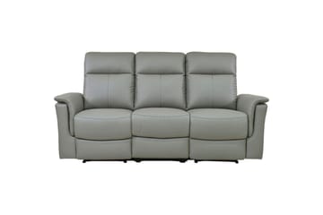 Sofa 3-sæders Southbrook Lys Grå, PU/Træ/Metal, Elektrisk hvilestol