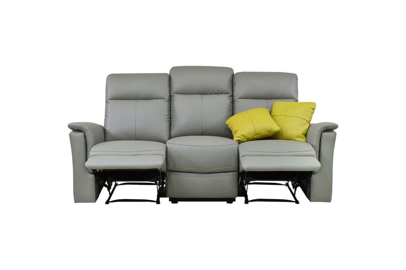 Sofa 3-sæders Southbrook Lys Grå, PU/Træ/Metal, Elektrisk hvilestol - Lys Grå, PU/Træ/Metal, Elektrisk hvilestol - Møbler - Sofaer - Recliner sofaer - 3 personers biograsofa & reclinersofa