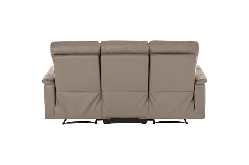 Sofa 3-sæders Southbrook Lys Grå, PU/Træ/Metal, Manuel liggestol - Lys Grå, PU/Træ/Metal, Manuel liggestol - Møbler - Sofaer - Recliner sofaer