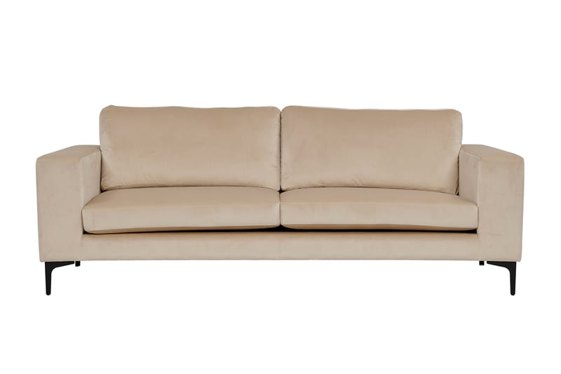 Bolero Fløjlssofa 3-personers - Beige - Møbler - Sofaer - Velour sofaer