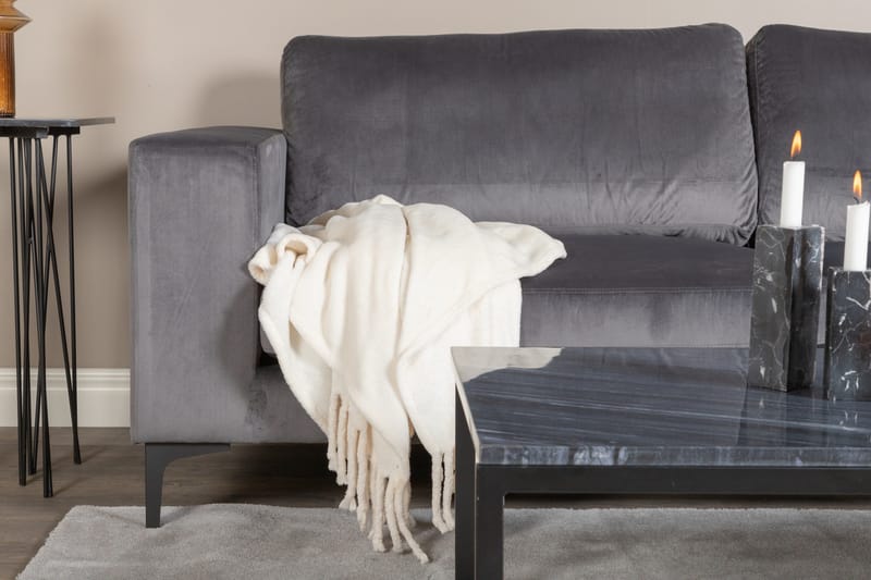 Bolero Fløjlssofa 3-personers - Mørkegrå - Møbler - Sofaer - Velour sofaer