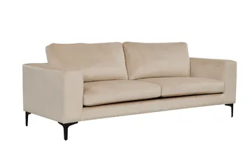 Bolero Fløjlssofa 3-personers - Beige - Møbler - Sofaer - Velour sofaer