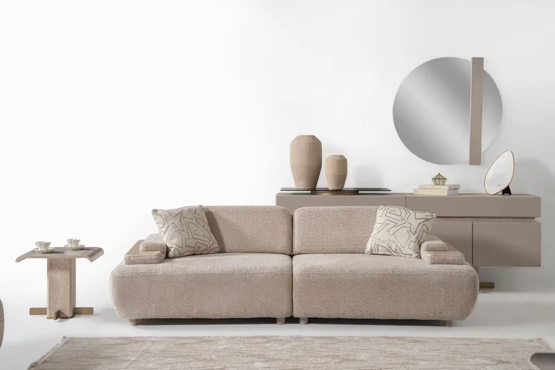 Bonavista 3-personers sofa Bouclé - Beige - Møbler - Sofaer - 3 personers sofa