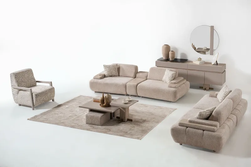 Bonavista 3-personers sofa Bouclé - Beige - Møbler - Sofaer - 3 personers sofa