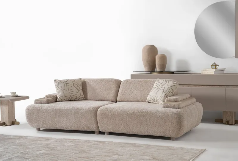 Bonavista 3-personers sofa Bouclé - Beige - Møbler - Sofaer - 3 personers sofa