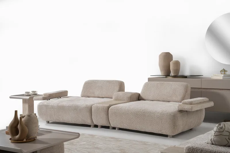 Bonavista 4-personers sofa Bouclé - Beige - Møbler - Sofaer - 4 personers sofa