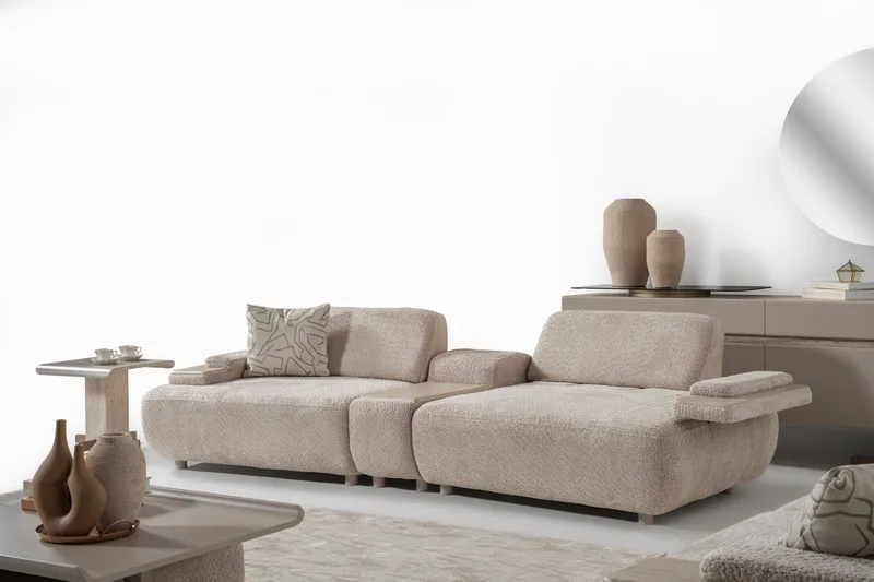 Bonavista 4-personers sofa Bouclé - Beige - Møbler - Sofaer - 4 personers sofa
