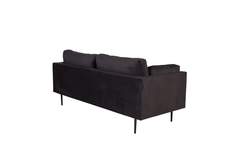 Boom 3-personers Sofa - Sort - Møbler - Sofaer - Velour sofaer