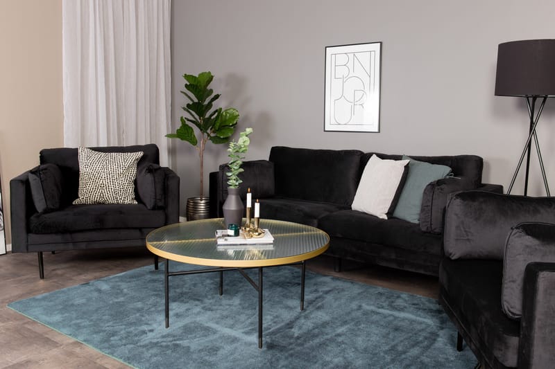 Boom 3-personers Sofa - Sort - Møbler - Sofaer - Velour sofaer