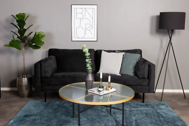 Boom 3-personers Sofa - Sort - Møbler - Sofaer - Velour sofaer